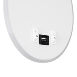 GloboStar® GOOSE 60881 Μοντέρνο Φωτιστικό Τοίχου - Απλίκα Ξενοδοχείου Bed Side LED 6W 600lm 36° & 360° AC 220-240V - Reading Light & 360° Κρυφός Φωτισμός - Φορτιστής USB 3A - Μ15.5 x Π15 x Υ30.5cm - Φυσικό Λευκό 4500K - Λευκό  - 3 Xρόνια Εγγύηση