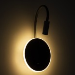 GLOBOSTAR® GOOSE 60882 Μοντέρνο Φωτιστικό Τοίχου - Απλίκα Ξενοδοχείου Reading Light με Φορτιστή USB 3A LED 6W 600lm 36° & 360° AC 220-240V IP20 Φυσικό Λευκό 4500K - CREE XPE & Lumileds SMD Chip & TÜV SÜD Driver - Γκρι Ανθρακί Ματ - Μ15.5 x Π15 x Υ30.5cm -