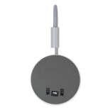 GLOBOSTAR® GOOSE 60882 Μοντέρνο Φωτιστικό Τοίχου - Απλίκα Ξενοδοχείου Reading Light με Φορτιστή USB 3A LED 6W 600lm 36° & 360° AC 220-240V IP20 Φυσικό Λευκό 4500K - CREE XPE & Lumileds SMD Chip & TÜV SÜD Driver - Γκρι Ανθρακί Ματ - Μ15.5 x Π15 x Υ30.5cm -