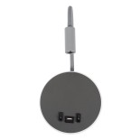 GLOBOSTAR® GOOSE 60882 Μοντέρνο Φωτιστικό Τοίχου - Απλίκα Ξενοδοχείου Reading Light με Φορτιστή USB 3A LED 6W 600lm 36° & 360° AC 220-240V IP20 Φυσικό Λευκό 4500K - CREE XPE & Lumileds SMD Chip & TÜV SÜD Driver - Γκρι Ανθρακί Ματ - Μ15.5 x Π15 x Υ30.5cm -