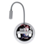 GLOBOSTAR® GOOSE 60882 Μοντέρνο Φωτιστικό Τοίχου - Απλίκα Ξενοδοχείου Reading Light με Φορτιστή USB 3A LED 6W 600lm 36° & 360° AC 220-240V IP20 Φυσικό Λευκό 4500K - CREE XPE & Lumileds SMD Chip & TÜV SÜD Driver - Γκρι Ανθρακί Ματ - Μ15.5 x Π15 x Υ30.5cm -