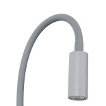 GLOBOSTAR® GOOSE 60882 Μοντέρνο Φωτιστικό Τοίχου - Απλίκα Ξενοδοχείου Reading Light με Φορτιστή USB 3A LED 6W 600lm 36° & 360° AC 220-240V IP20 Φυσικό Λευκό 4500K - CREE XPE & Lumileds SMD Chip & TÜV SÜD Driver - Γκρι Ανθρακί Ματ - Μ15.5 x Π15 x Υ30.5cm -