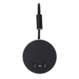 GloboStar® GOOSE 60883 Μοντέρνο Φωτιστικό Τοίχου - Απλίκα Ξενοδοχείου Bed Side LED 6W 600lm 36° & 360° AC 220-240V - Reading Light & 360° Κρυφός Φωτισμός - Φορτιστής USB 3A - Μ15.5 x Π15 x Υ30.5cm - Φυσικό Λευκό 4500K - Μαύρο