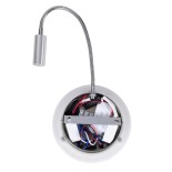 GLOBOSTAR® GOOSE 60884 Μοντέρνο Φωτιστικό Τοίχου - Απλίκα Ξενοδοχείου Reading Light με Φορτιστή USB 3A LED 6W 600lm 36° & 360° AC 220-240V IP20 Φυσικό Λευκό 4500K - CREE XPE & Lumileds SMD Chip & TÜV SÜD Driver - Νίκελ Βούρτσας - Μ15.5 x Π22.5 x Υ30cm - 3