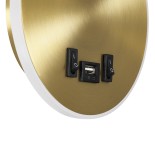 GLOBOSTAR® GOOSE 60885 Μοντέρνο Φωτιστικό Τοίχου - Απλίκα Ξενοδοχείου Reading Light με Φορτιστή USB 3A LED 6W 600lm 36° & 360° AC 220-240V IP20 Φυσικό Λευκό 4500K - Bridgelux COB Chip & TÜV SÜD Driver - Χρυσό Πλατίνα - Μ15.5 x Π22.5 x Υ30cm - 3 Χρόνια Εγγ