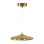 GLOBOSTAR® BARON 60886 Μοντέρνο Κρεμαστό Φωτιστικό Οροφής LED 12W 1440lm 120° AC 220-240V IP20 Ρυθμιζόμενο Λευκό CCT με On/Off 2700K/4500K/6000K - Lumileds SMD Chip - Χρυσό - Μ25 x Π25 x Υ8cm - 3 Χρόνια Εγγύηση