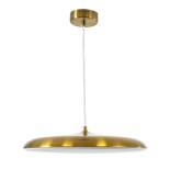 GLOBOSTAR® BARON 60887 Μοντέρνο Κρεμαστό Φωτιστικό Οροφής LED 24W 2880lm 120° AC 220-240V IP20 Ρυθμιζόμενο Λευκό CCT με On/Off 2700K/4500K/6000K - Lumileds SMD Chip - Χρυσό - Μ40 x Π40 x Υ10cm - 3 Χρόνια Εγγύηση
