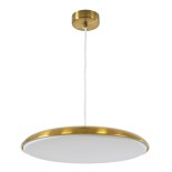 GLOBOSTAR® BARON 60887 Μοντέρνο Κρεμαστό Φωτιστικό Οροφής LED 24W 2880lm 120° AC 220-240V IP20 Ρυθμιζόμενο Λευκό CCT με On/Off 2700K/4500K/6000K - Lumileds SMD Chip - Χρυσό - Μ40 x Π40 x Υ10cm - 3 Χρόνια Εγγύηση
