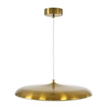 GLOBOSTAR® BARON 60887 Μοντέρνο Κρεμαστό Φωτιστικό Οροφής LED 24W 2880lm 120° AC 220-240V IP20 Ρυθμιζόμενο Λευκό CCT με On/Off 2700K/4500K/6000K - Lumileds SMD Chip - Χρυσό - Μ40 x Π40 x Υ10cm - 3 Χρόνια Εγγύηση