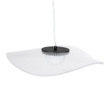 GloboStar® ACRYLICA 60974 Κρεμαστό Φωτιστικό Οροφής Design LED CCT 20W 2240lm 360° AC 220-240V - Εναλλαγή Φωτισμού μέσω Διακόπτη On/Off All In One Ψυχρό 6000k+Φυσικό 4500k+Θερμό 2700k Φ40cm - Μαύρο με Διάφανο Laser Designed Plexiglass - 3 Years Warranty