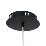 GloboStar® ACRYLICA 60974 Κρεμαστό Φωτιστικό Οροφής Design LED CCT 20W 2240lm 360° AC 220-240V - Εναλλαγή Φωτισμού μέσω Διακόπτη On/Off All In One Ψυχρό 6000k+Φυσικό 4500k+Θερμό 2700k Φ40cm - Μαύρο με Διάφανο Laser Designed Plexiglass - 3 Years Warranty
