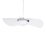 GloboStar® ACRYLICA 60974 Κρεμαστό Φωτιστικό Οροφής Design LED CCT 20W 2240lm 360° AC 220-240V - Εναλλαγή Φωτισμού μέσω Διακόπτη On/Off All In One Ψυχρό 6000k+Φυσικό 4500k+Θερμό 2700k Φ40cm - Μαύρο με Διάφανο Laser Designed Plexiglass - 3 Years Warranty