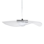GloboStar® ACRYLICA 60974 Κρεμαστό Φωτιστικό Οροφής Design LED CCT 20W 2240lm 360° AC 220-240V - Εναλλαγή Φωτισμού μέσω Διακόπτη On/Off All In One Ψυχρό 6000k+Φυσικό 4500k+Θερμό 2700k Φ40cm - Μαύρο με Διάφανο Laser Designed Plexiglass - 3 Years Warranty