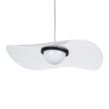 GloboStar® ACRYLICA 60974 Κρεμαστό Φωτιστικό Οροφής Design LED CCT 20W 2240lm 360° AC 220-240V - Εναλλαγή Φωτισμού μέσω Διακόπτη On/Off All In One Ψυχρό 6000k+Φυσικό 4500k+Θερμό 2700k Φ40cm - Μαύρο με Διάφανο Laser Designed Plexiglass - 3 Years Warranty