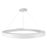 GLOBOSTAR® RA 61199 Μοντέρνο Κρεμαστό Φωτιστικό Οροφής LED 100W 11020lm 120° AC 220-240V IP20 Ρυθμιζόμενο Λευκό CCT με Χειριστήριο από 2700K έως 6000K Dimmable - Lumileds SMD Chip - Λευκό Ματ - Μ120 x Π120 x Υ8cm - 3 Χρόνια Εγγύηση