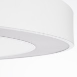 GLOBOSTAR® RA 61199 Μοντέρνο Κρεμαστό Φωτιστικό Οροφής LED 100W 11020lm 120° AC 220-240V IP20 Ρυθμιζόμενο Λευκό CCT με Χειριστήριο από 2700K έως 6000K Dimmable - Lumileds SMD Chip - Λευκό Ματ - Μ120 x Π120 x Υ8cm - 3 Χρόνια Εγγύηση