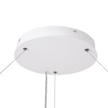 GLOBOSTAR® RA 61199 Μοντέρνο Κρεμαστό Φωτιστικό Οροφής LED 100W 11020lm 120° AC 220-240V IP20 Ρυθμιζόμενο Λευκό CCT με Χειριστήριο από 2700K έως 6000K Dimmable - Lumileds SMD Chip - Λευκό Ματ - Μ120 x Π120 x Υ8cm - 3 Χρόνια Εγγύηση