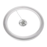 GLOBOSTAR® RA 61199 Μοντέρνο Κρεμαστό Φωτιστικό Οροφής LED 100W 11020lm 120° AC 220-240V IP20 Ρυθμιζόμενο Λευκό CCT με Χειριστήριο από 2700K έως 6000K Dimmable - Lumileds SMD Chip - Λευκό Ματ - Μ120 x Π120 x Υ8cm - 3 Χρόνια Εγγύηση