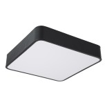 GLOBOSTAR® KAMALA 61206-P Μοντέρνο Κρεμαστό Φωτιστικό Οροφής LED 67W 6700lm 120° AC 220-240V IP20 Ρυθμιζόμενο Λευκό CCT με Χειριστήριο από 2700K έως 6000K Dimmable - Lumileds SMD Chip - Μαύρο Ματ - Μ40 x Π40 x Υ8cm - 3 Χρόνια Εγγύηση