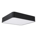 GLOBOSTAR® KAMALA 61206-P Μοντέρνο Κρεμαστό Φωτιστικό Οροφής LED 67W 6700lm 120° AC 220-240V IP20 Ρυθμιζόμενο Λευκό CCT με Χειριστήριο από 2700K έως 6000K Dimmable - Lumileds SMD Chip - Μαύρο Ματ - Μ40 x Π40 x Υ8cm - 3 Χρόνια Εγγύηση
