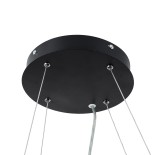 GLOBOSTAR® KAMALA 61206-P Μοντέρνο Κρεμαστό Φωτιστικό Οροφής LED 67W 6700lm 120° AC 220-240V IP20 Ρυθμιζόμενο Λευκό CCT με Χειριστήριο από 2700K έως 6000K Dimmable - Lumileds SMD Chip - Μαύρο Ματ - Μ40 x Π40 x Υ8cm - 3 Χρόνια Εγγύηση