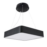 GLOBOSTAR® KAMALA 61206-P Μοντέρνο Κρεμαστό Φωτιστικό Οροφής LED 67W 6700lm 120° AC 220-240V IP20 Ρυθμιζόμενο Λευκό CCT με Χειριστήριο από 2700K έως 6000K Dimmable - Lumileds SMD Chip - Μαύρο Ματ - Μ40 x Π40 x Υ8cm - 3 Χρόνια Εγγύηση