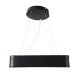 GLOBOSTAR® KAMALA 61206-P Μοντέρνο Κρεμαστό Φωτιστικό Οροφής LED 67W 6700lm 120° AC 220-240V IP20 Ρυθμιζόμενο Λευκό CCT με Χειριστήριο από 2700K έως 6000K Dimmable - Lumileds SMD Chip - Μαύρο Ματ - Μ40 x Π40 x Υ8cm - 3 Χρόνια Εγγύηση
