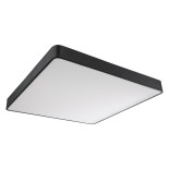 GLOBOSTAR® KAMALA 61210-P Μοντέρνο Κρεμαστό Φωτιστικό Οροφής LED 100W 10000lm 120° AC 220-240V IP20 Ρυθμιζόμενο Λευκό CCT με Χειριστήριο από 2700K έως 6000K Dimmable - Lumileds SMD Chip - Μαύρο Ματ - Μ80 x Π80 x Υ8cm - 3 Χρόνια Εγγύηση