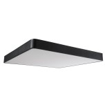 GLOBOSTAR® KAMALA 61210-P Μοντέρνο Κρεμαστό Φωτιστικό Οροφής LED 100W 10000lm 120° AC 220-240V IP20 Ρυθμιζόμενο Λευκό CCT με Χειριστήριο από 2700K έως 6000K Dimmable - Lumileds SMD Chip - Μαύρο Ματ - Μ80 x Π80 x Υ8cm - 3 Χρόνια Εγγύηση