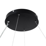 GLOBOSTAR® KAMALA 61210-P Μοντέρνο Κρεμαστό Φωτιστικό Οροφής LED 100W 10000lm 120° AC 220-240V IP20 Ρυθμιζόμενο Λευκό CCT με Χειριστήριο από 2700K έως 6000K Dimmable - Lumileds SMD Chip - Μαύρο Ματ - Μ80 x Π80 x Υ8cm - 3 Χρόνια Εγγύηση