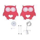 GloboStar® OWL 61576 Παιδικό Κρεμαστό Φωτιστικό Φιγούρα Μονόφωτο 1 x E27 IP20 Πολύχρωμο Πλαστικό - Μ29.5 x Π15.5 x Υ30.5cm