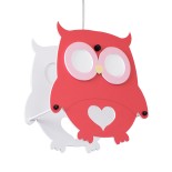 GloboStar® OWL 61576 Παιδικό Κρεμαστό Φωτιστικό Φιγούρα Μονόφωτο 1 x E27 IP20 Πολύχρωμο Πλαστικό - Μ29.5 x Π15.5 x Υ30.5cm