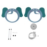 GloboStar® ELEPHANT 61578 Παιδικό Κρεμαστό Φωτιστικό Φιγούρα Μονόφωτο 1 x E27 IP20 Πολύχρωμο Πλαστικό - Μ37.7 x Π15.5 x Υ31.5cm