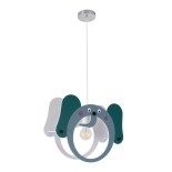 GloboStar® ELEPHANT 61578 Παιδικό Κρεμαστό Φωτιστικό Φιγούρα Μονόφωτο 1 x E27 IP20 Πολύχρωμο Πλαστικό - Μ37.7 x Π15.5 x Υ31.5cm