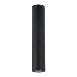 GloboStar® DUCT 61618 Επιφανειακό Στρόγγυλο Φωτιστικό Σποτ Αλουμινίου με Ντουί GU10 VDE Certified AC 220-240V IP44 Φ6 x Υ30cm - Μαύρο - 5 Years Warranty