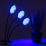 GloboStar® 79652 Grow Light Full Spectrum LED Φωτιστικό Ανάπτυξης Φυτών Γλάστρας με 3 Κινούμενες Κεφαλές & Βάση Clip SMD 2835 15W 160° DC 5V IP20 με Dimmer & Timer Εσωτερικού Χώρου για Κάλυψη Επιφάνειας 1m x 1m Πλήρους Φάσματος Φωτισμού