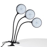 GloboStar® 79653 Grow Light Hydro Spectrum LED Φωτιστικό Ανάπτυξης Υδροπονικών Φυτών Γλάστρας με 3 Κινούμενες Κεφαλές & Βάση Clip SMD 2835 15W 160° DC 5V IP20 με Dimmer & Timer Εσωτερικού Χώρου για Κάλυψη Επιφάνειας 1m x 1m Πλήρους Φάσματος Φωτισμού
