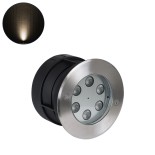 GLOBOSTAR® UNDERWATER-YUNI 90417 Υποβρύχιο Χωνευτό Σποτ για Σιντριβάνια/Πισίνες LED 6W 540lm 30° DC 24V Αδιάβροχο IP68 Θερμό Λευκό 2700K Dimmable - Ανοξείδωτο Ατσάλι 304 - Φ15 x Υ10cm - 3 Χρόνια Εγγύηση
