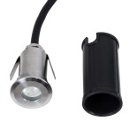 GloboStar® UNDERWATER-DANI 90199 Υποβρύχιο Χωνευτό Φωτιστικό Σποτ Ειδικό για Σιντριβάνια LED 1W 80lm 5° DC 24V Αδιάβροχο IP68 Φ3 x Υ9cm Μπλε - Ανοξείδωτο Ατσάλι - 3 Years Warranty