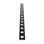 GloboStar® 90237 Μεταλλικο Καλυμμα 1 Μέτρου 15 Τεμαχίων για Ψηφιακή Αλυσίδα Γιρλάντα 20 Σποτ LED με Κωδικό 90140 Μαύρο Μ100 x Π4.7 x Υ1cm