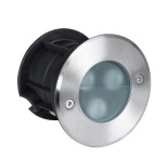 GloboStar® UNDERWATER-GUNE 90406 Υποβρύχιο Χωνευτό Φωτιστικό Σποτ Ειδικό για Σιντριβάνια LED 12W 1020lm 60° DC 24V Αδιάβροχο IP68 Φ10 x Υ7.5cm RGBW DMX512 - Ανοξείδωτο Ατσάλι - 3 Years Warranty