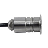 GLOBOSTAR® UNDERWATER-DANI 90410 Υποβρύχιο Χωνευτό Σποτ για Σιντριβάνια/Πισίνες LED 1W 90lm 5° DC 24V Αδιάβροχο IP68 Θερμό Λευκό 2700K Dimmable - Ανοξείδωτο Ατσάλι 304 - Φ3 x Υ5cm - Q2.4cm - 3 Χρόνια Εγγύηση