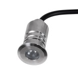 GLOBOSTAR® UNDERWATER-DANI 90410 Υποβρύχιο Χωνευτό Σποτ για Σιντριβάνια/Πισίνες LED 1W 90lm 5° DC 24V Αδιάβροχο IP68 Θερμό Λευκό 2700K Dimmable - Ανοξείδωτο Ατσάλι 304 - Φ3 x Υ5cm - Q2.4cm - 3 Χρόνια Εγγύηση