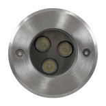 GLOBOSTAR® UNDERWATER-HUNI 90415 Υποβρύχιο Χωνευτό Σποτ για Σιντριβάνια/Πισίνες LED 3W 300lm 30° DC 24V Αδιάβροχο IP68 Ψυχρό Λευκό 6000K Dimmable - Ανοξείδωτο Ατσάλι 304 - Φ10 x Υ7.5cm - Q9.5 - 3 Χρόνια Εγγύηση