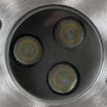 GLOBOSTAR® UNDERWATER-HUNI 90415 Υποβρύχιο Χωνευτό Σποτ για Σιντριβάνια/Πισίνες LED 3W 300lm 30° DC 24V Αδιάβροχο IP68 Ψυχρό Λευκό 6000K Dimmable - Ανοξείδωτο Ατσάλι 304 - Φ10 x Υ7.5cm - Q9.5 - 3 Χρόνια Εγγύηση