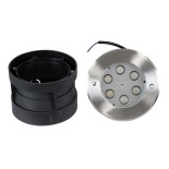 GloboStar® UNDERWATER-YUNI 90418 Υποβρύχιο Χωνευτό Φωτιστικό Σποτ Ειδικό για Σιντριβάνια LED 6W 600lm 30° DC 24V Αδιάβροχο IP68 Φ15 x Υ10cm Ψυχρό Λευκό 6000K - Ανοξείδωτο Ατσάλι - 3 Years Warranty