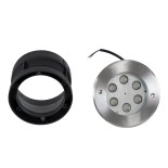 GloboStar® UNDERWATER-YUNI 90418 Υποβρύχιο Χωνευτό Φωτιστικό Σποτ Ειδικό για Σιντριβάνια LED 6W 600lm 30° DC 24V Αδιάβροχο IP68 Φ15 x Υ10cm Ψυχρό Λευκό 6000K - Ανοξείδωτο Ατσάλι - 3 Years Warranty
