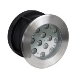 GloboStar® UNDERWATER-TUNI 90421 Υποβρύχιο Χωνευτό Φωτιστικό Σποτ Ειδικό για Σιντριβάνια LED 12W 1200lm 30° DC 24V Αδιάβροχο IP68 Φ18 x Υ11cm Ψυχρό Λευκό 6000K - Ανοξείδωτο Ατσάλι - 3 Χρόνια Εγγύηση