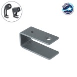 GloboStar® 90476 Βάση Αλουμίνιου για Στήριξη σε Ιμάντα (U) Τοποθέτησης για Σποτ και Προβολείς Αρχιτεκτονικού Φωτισμού Φυτών και Δέντρων Γκρι Ανθρακί Μ4.3 x Π1.8 x Υ2cm