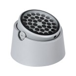 GloboStar® FLOOD-RANA 90492 Κινούμενος Προβολέας - Σποτ Φωτισμού Wall Washer για Φωτισμό Κτιρίων LED 60W 5700lm 5° DC 24V Αδιάβροχο IP67 Φ30 x Υ21cm Φυσικό Λευκό 4500K - Γκρι - 3 Years Warranty